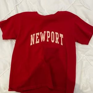 brandy melville red newport top!!